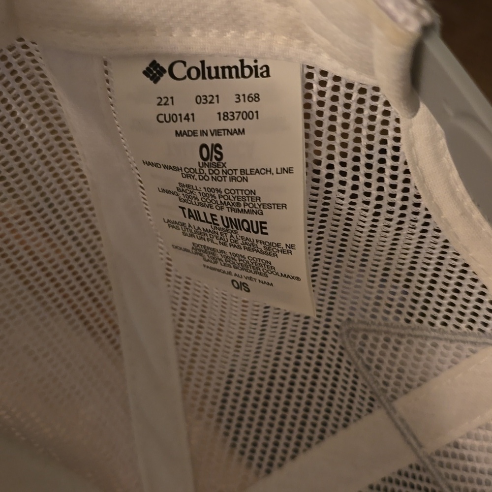 Columbia PFG Fish Flag Gray and White Mesh Cap - Picture 5 of 5